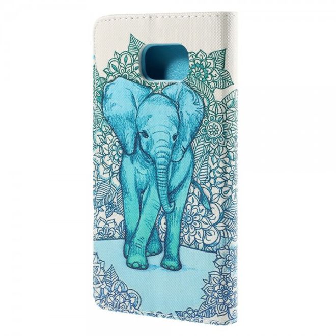 Samsung Galaxy Note 5 Leder Case mit wunderschönem Elefanten