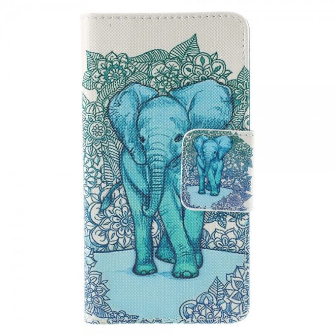 Samsung Galaxy Note 5 Leder Case mit wunderschönem Elefanten