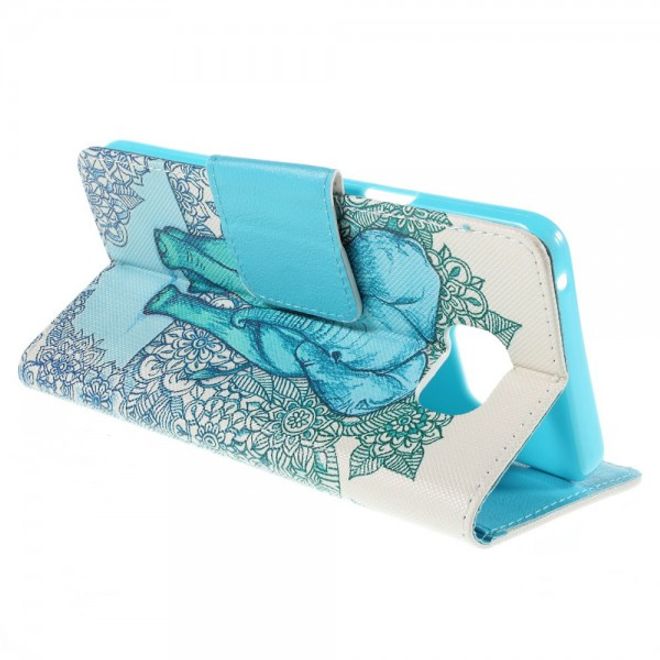 Samsung Galaxy Note 5 Leder Case mit wunderschönem Elefanten