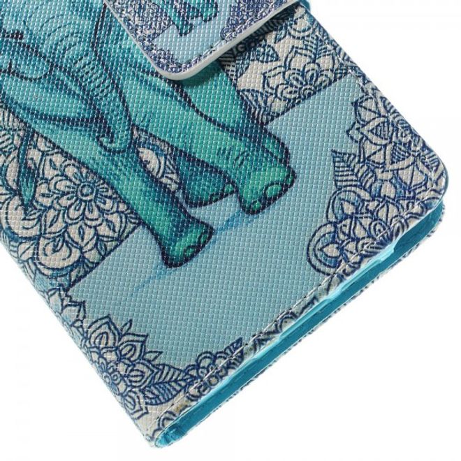 Samsung Galaxy Note 5 Leder Case mit wunderschönem Elefanten