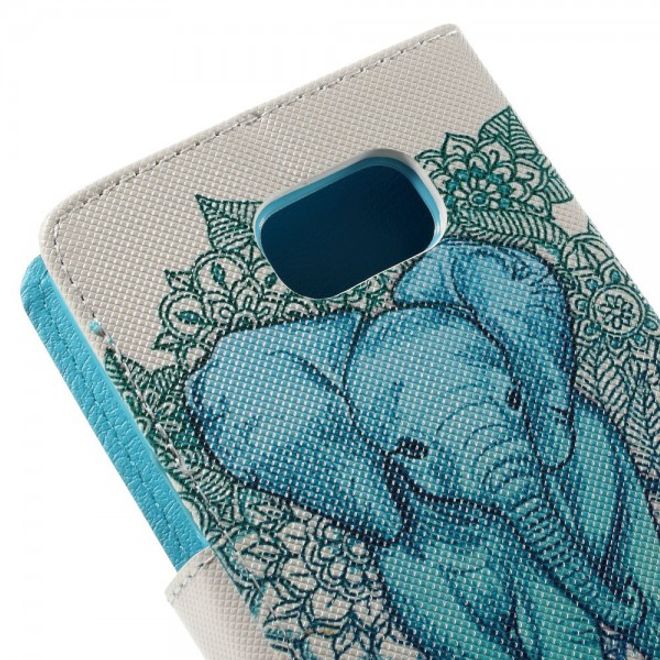 Samsung Galaxy Note 5 Leder Case mit wunderschönem Elefanten
