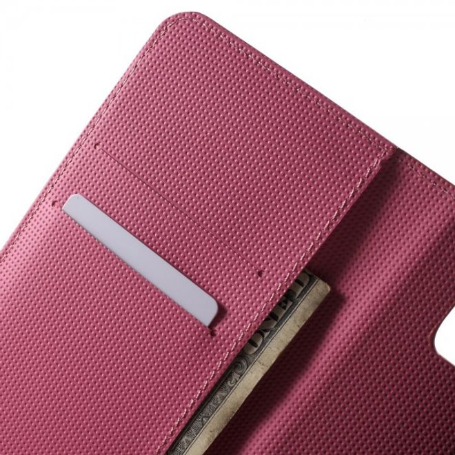 Samsung Galaxy Note 5 Leder Case mit Schmetterlingen und farbigen Kreisen