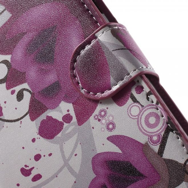 Samsung Galaxy Note 5 Leder Case mit Lotus Blumen