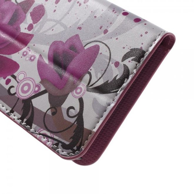 Samsung Galaxy Note 5 Leder Case mit Lotus Blumen