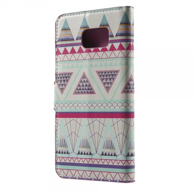 Samsung Galaxy Note 5 Leder Case mit geometrischem Muster