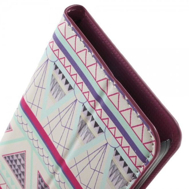 Samsung Galaxy Note 5 Leder Case mit geometrischem Muster
