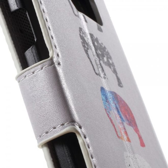 Samsung Galaxy Note 5 Leder Case mit kleinen Elefanten