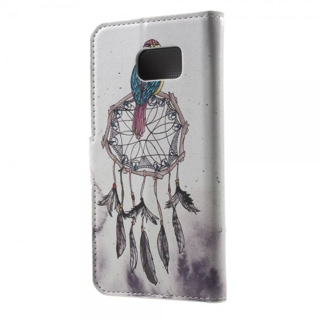 Samsung Galaxy Note 5 Leder Case mit Vogel und Traumfänger