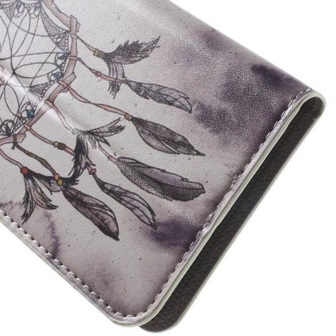 Samsung Galaxy Note 5 Leder Case mit Vogel und Traumfänger
