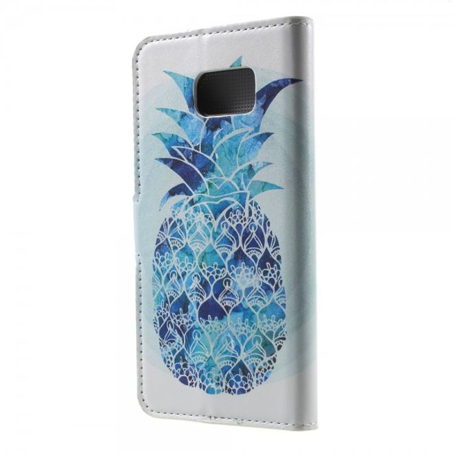 Samsung Galaxy Note 5 Leder Case mit blauer Ananas