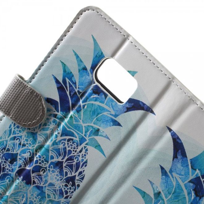Samsung Galaxy Note 5 Leder Case mit blauer Ananas