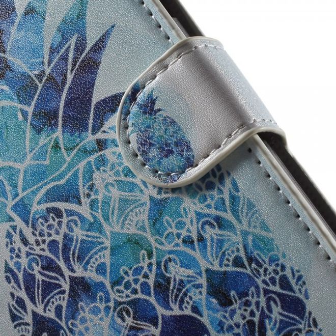 Samsung Galaxy Note 5 Leder Case mit blauer Ananas
