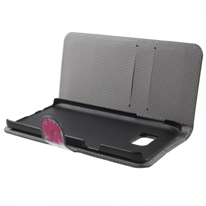 Samsung Galaxy Note 5 Leder Case mit eleganten Blumen