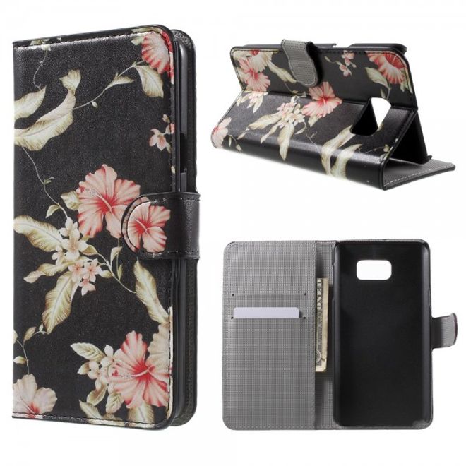 Samsung Galaxy Note 5 Leder Case mit entzückenden Blumen