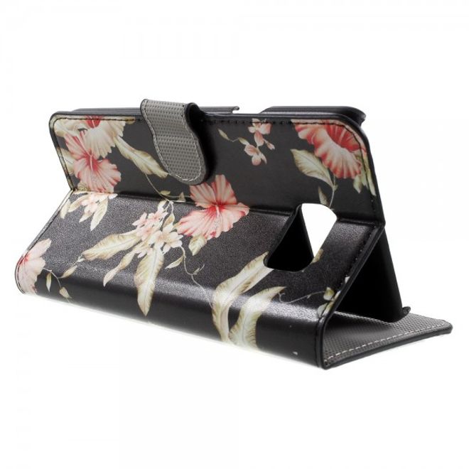 Samsung Galaxy Note 5 Leder Case mit entzückenden Blumen