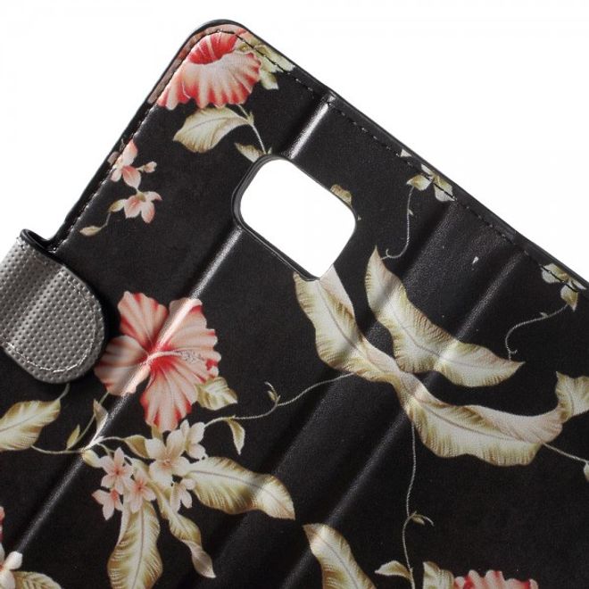 Samsung Galaxy Note 5 Leder Case mit entzückenden Blumen