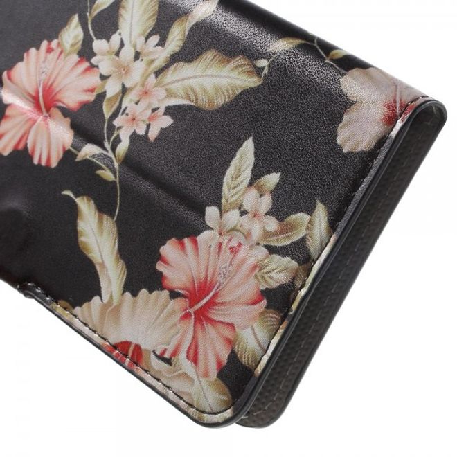 Samsung Galaxy Note 5 Leder Case mit entzückenden Blumen