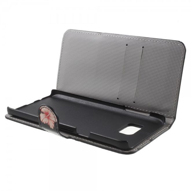 Samsung Galaxy Note 5 Leder Case mit entzückenden Blumen