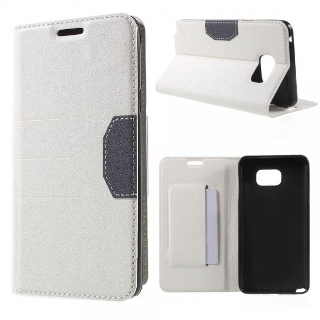Samsung Galaxy Note 5 Leder Case mit Textur - weiss