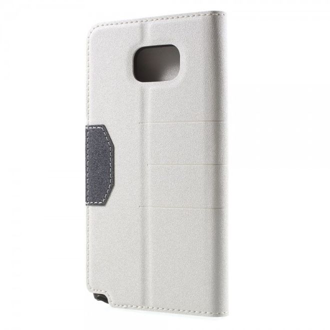 Samsung Galaxy Note 5 Leder Case mit Textur - weiss