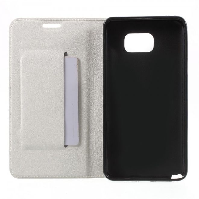 Samsung Galaxy Note 5 Leder Case mit Textur - weiss