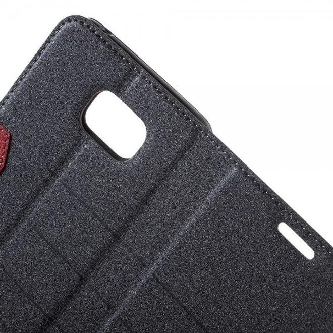 Samsung Galaxy Note 5 Leder Case mit Textur - grau