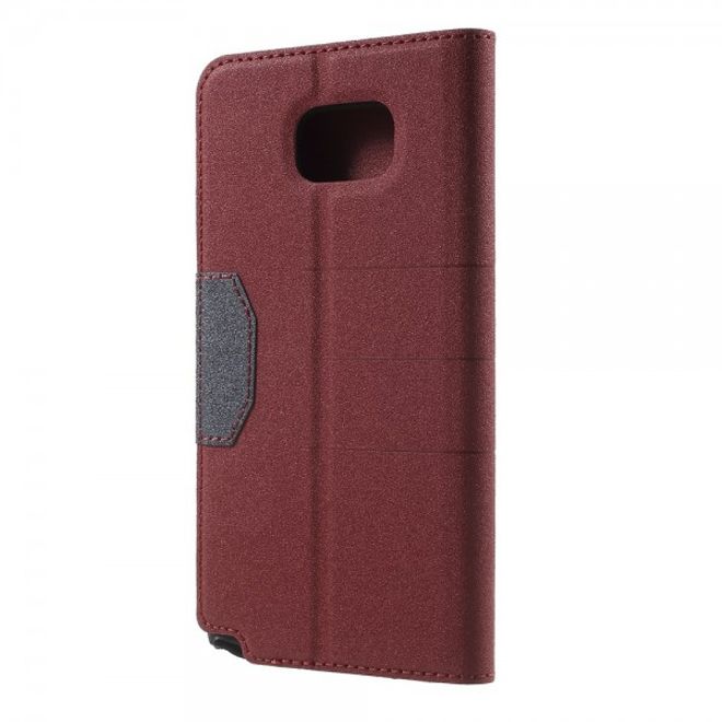 Samsung Galaxy Note 5 Leder Case mit Textur - rot