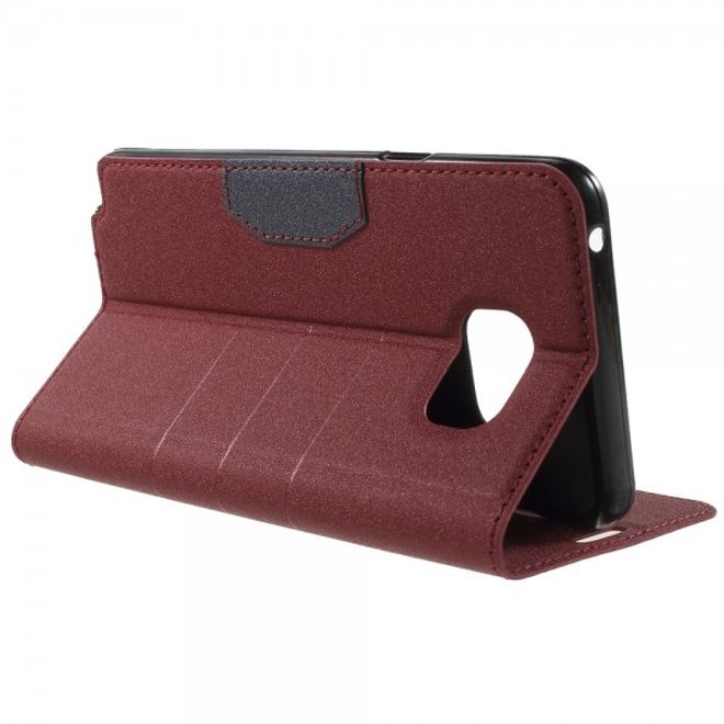 Samsung Galaxy Note 5 Leder Case mit Textur - rot