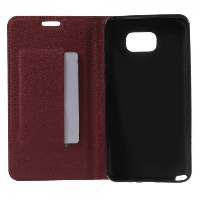 Samsung Galaxy Note 5 Leder Case mit Textur - rot