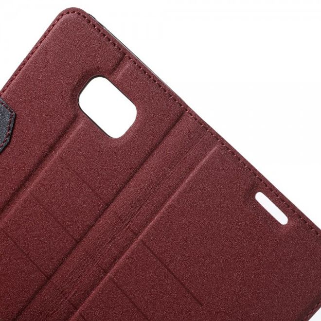 Samsung Galaxy Note 5 Leder Case mit Textur - rot