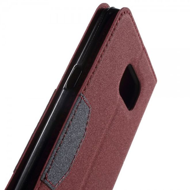 Samsung Galaxy Note 5 Leder Case mit Textur - rot