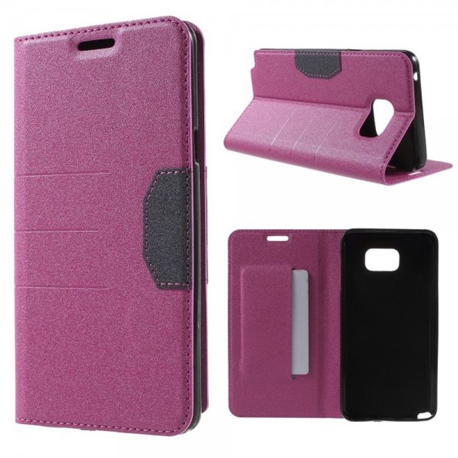 Samsung Galaxy Note 5 Leder Case mit Textur - rosa