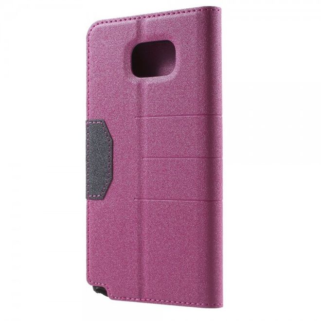 Samsung Galaxy Note 5 Leder Case mit Textur - rosa