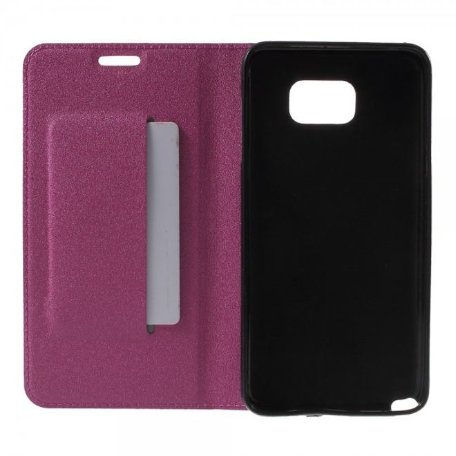 Samsung Galaxy Note 5 Leder Case mit Textur - rosa