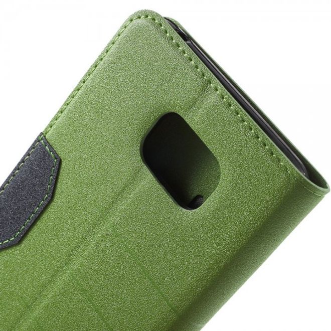 Samsung Galaxy Note 5 Leder Case mit Textur - grün