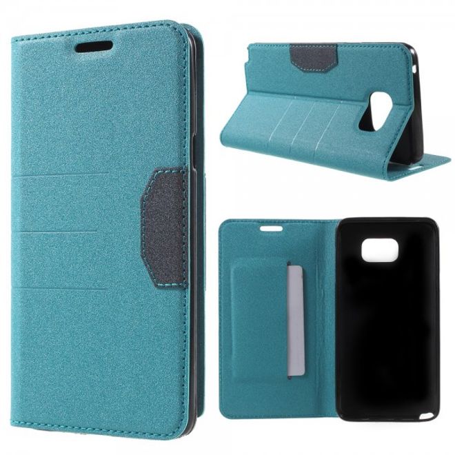 Samsung Galaxy Note 5 Leder Case mit Textur - hellblau