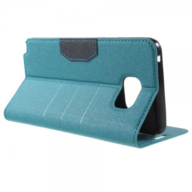 Samsung Galaxy Note 5 Leder Case mit Textur - hellblau