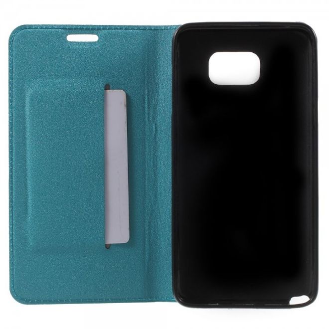 Samsung Galaxy Note 5 Leder Case mit Textur - hellblau