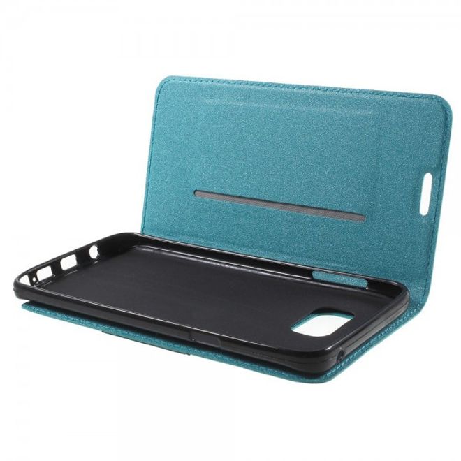 Samsung Galaxy Note 5 Leder Case mit Textur - hellblau