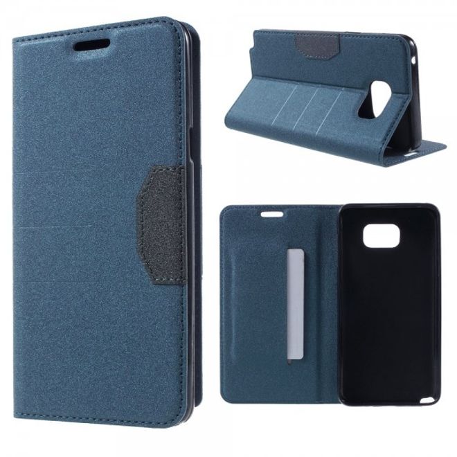 Samsung Galaxy Note 5 Leder Case mit Textur - dunkelblau