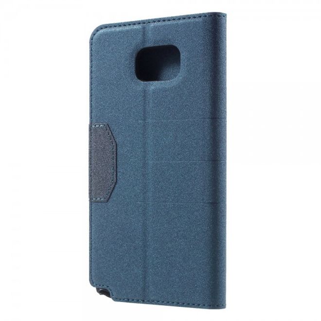 Samsung Galaxy Note 5 Leder Case mit Textur - dunkelblau