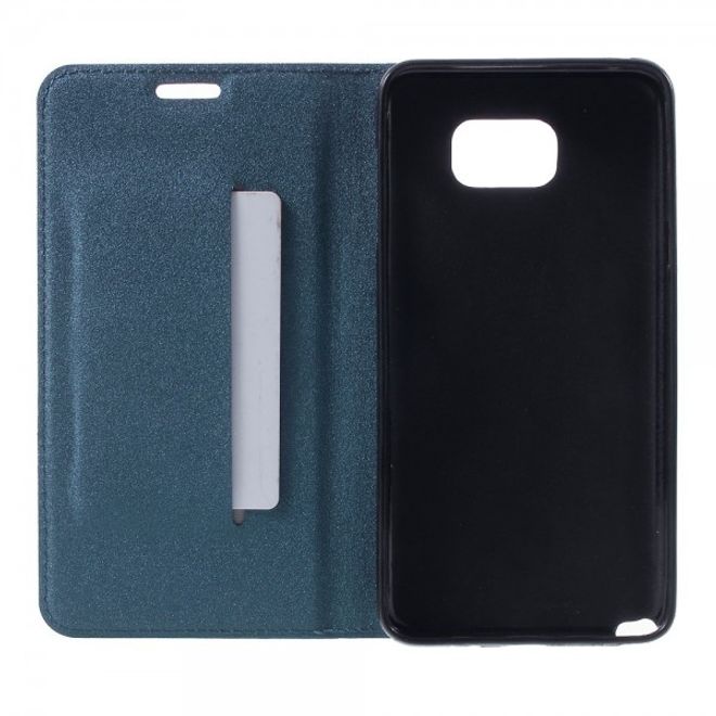 Samsung Galaxy Note 5 Leder Case mit Textur - dunkelblau