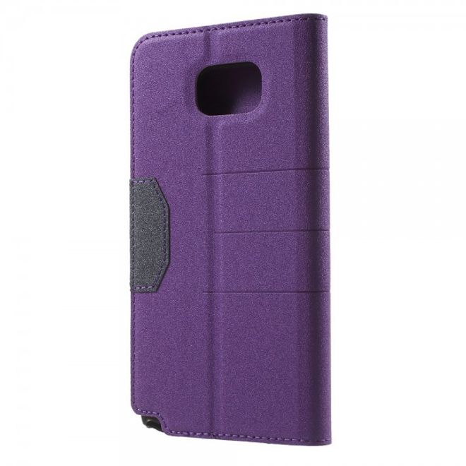 Samsung Galaxy Note 5 Leder Case mit Textur - purpur