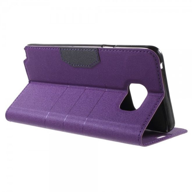 Samsung Galaxy Note 5 Leder Case mit Textur - purpur