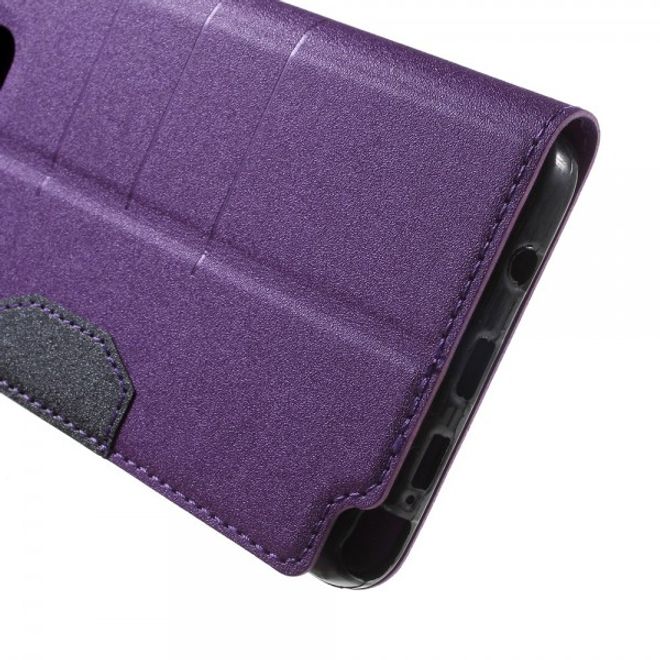 Samsung Galaxy Note 5 Leder Case mit Textur - purpur