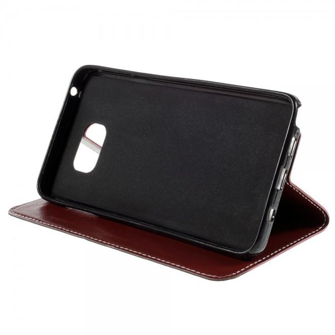 Samsung Galaxy Note 5 Kontrastreiches Leder Case - rot