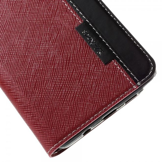 Samsung Galaxy Note 5 Kontrastreiches Leder Case - rot