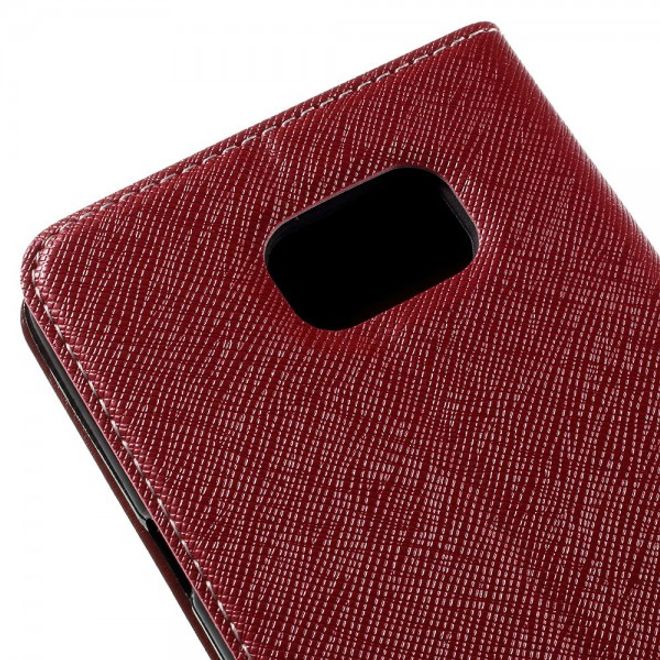 Samsung Galaxy Note 5 Kontrastreiches Leder Case - rot