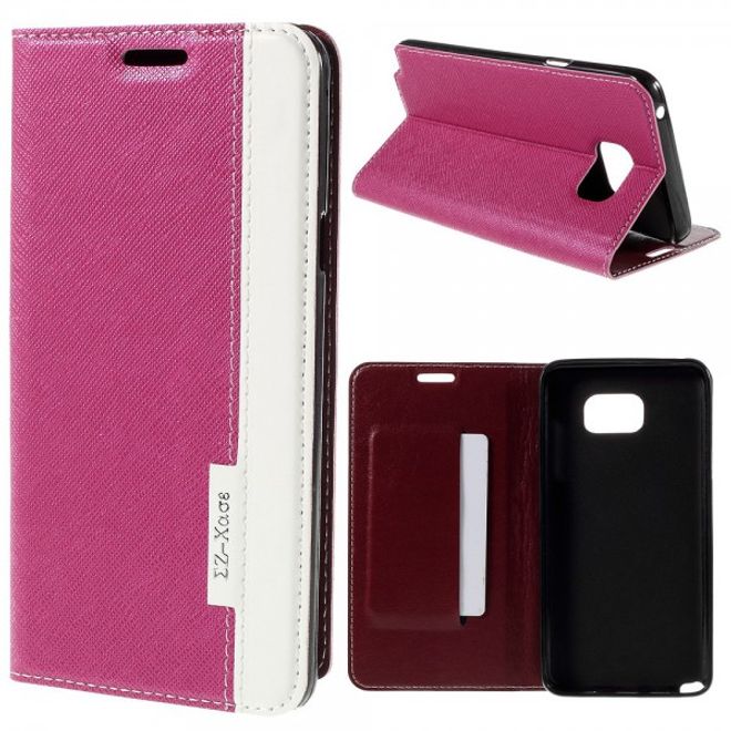 Samsung Galaxy Note 5 Kontrastreiches Leder Case - rosa