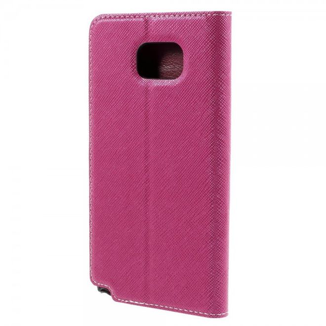 Samsung Galaxy Note 5 Kontrastreiches Leder Case - rosa